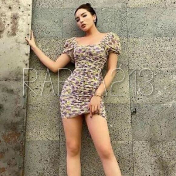 ZARA DRAPED PRINT DRESS‎  - Picture 2 of 9